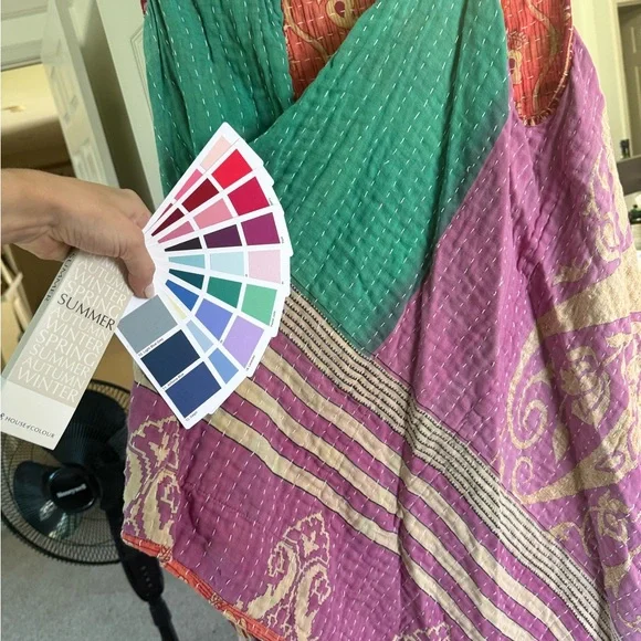 Vibrant Patchwork Kantha Vest - Picture 6 of 9